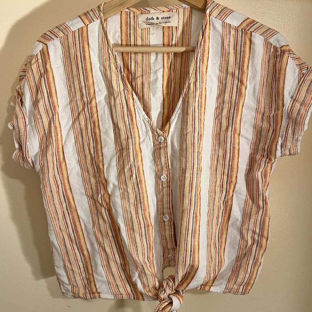 cloth & stone striped shirt